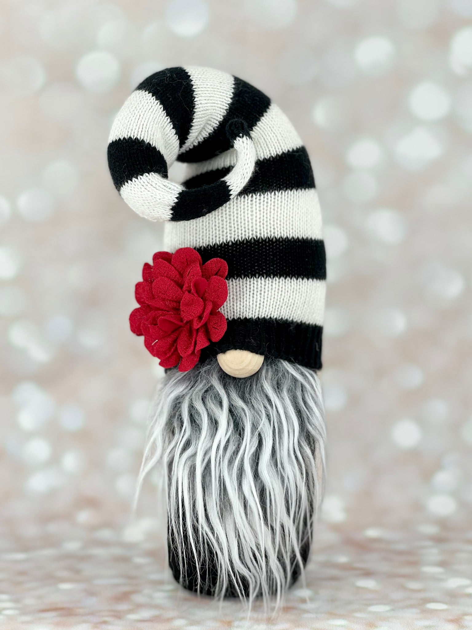Black and White Striped Gnome